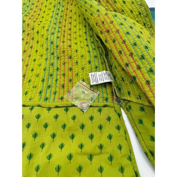 Rara Avis by Iris Apfel Mixed Quilted Printed Coat Multicolored Women Size Mediu - Picture 14 of 16